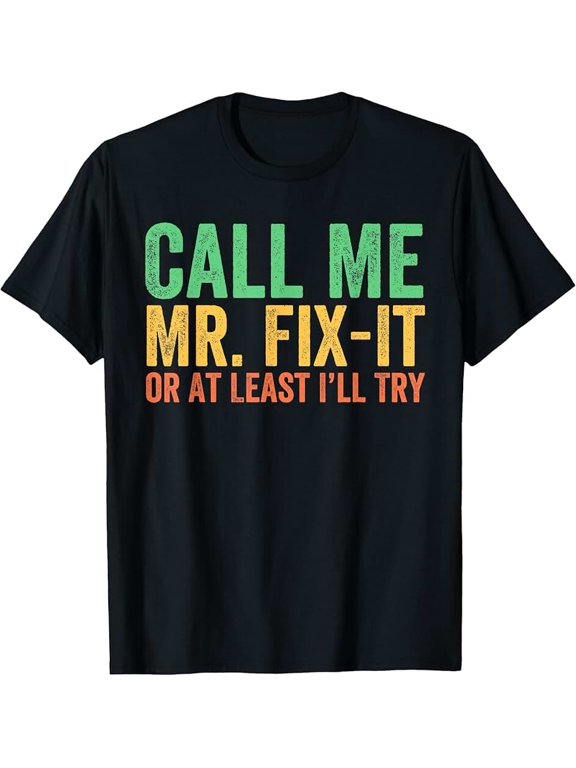 Men's Funny Retro Mr Fix It Graphic T-Shirt