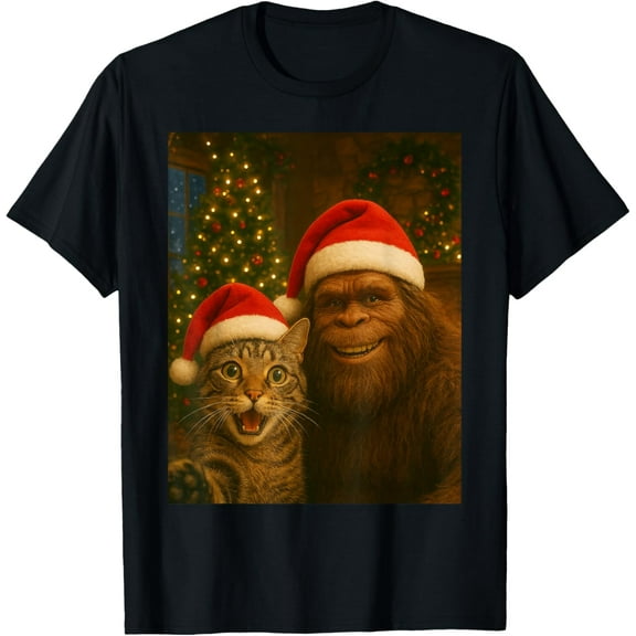 Men’s Funny Santa Christmas T-Shirt, Holiday Humor Graphic Tee, Casual Christmas Top