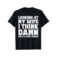 thumbnail image 1 of Men's Funny Sarcastic Lucky Wife Graphic T-Shirt, 1 of 6