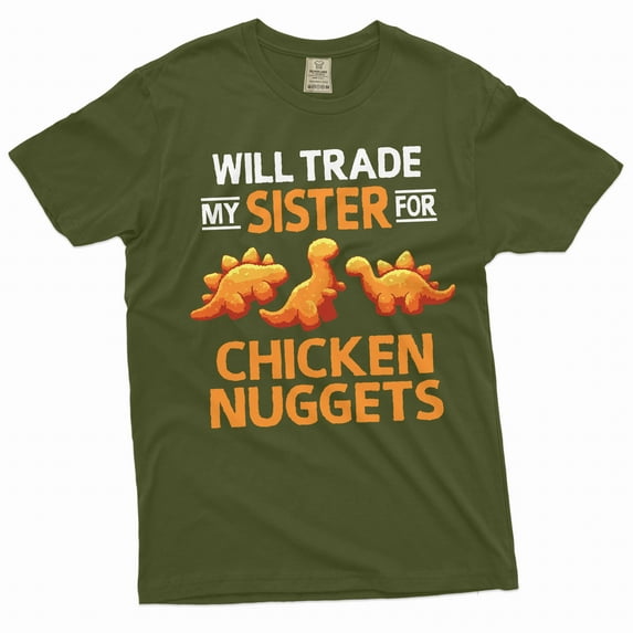 Men's Funny Shirt Brother Sister Shirts Humor Humorous Gifts Family Joke Tee Shirt For Him (X-Large Military Green)