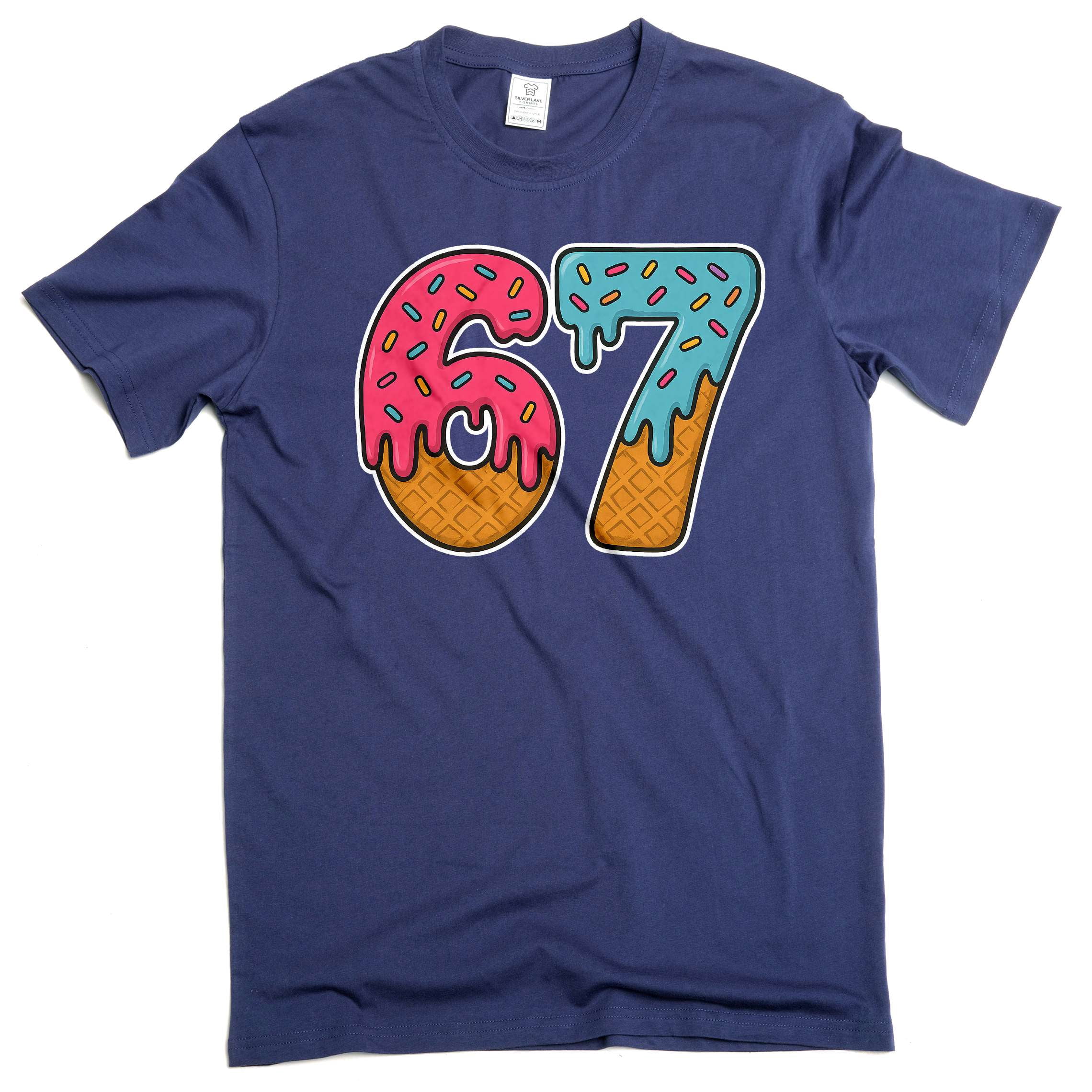 Men's Funny Six Seven 67 Internet meme T-shirt school college gen alpha ...