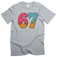 thumbnail image 1 of Men's Funny Six Seven 67 Internet meme T-shirt school college gen alpha funny tee, 1 of 6