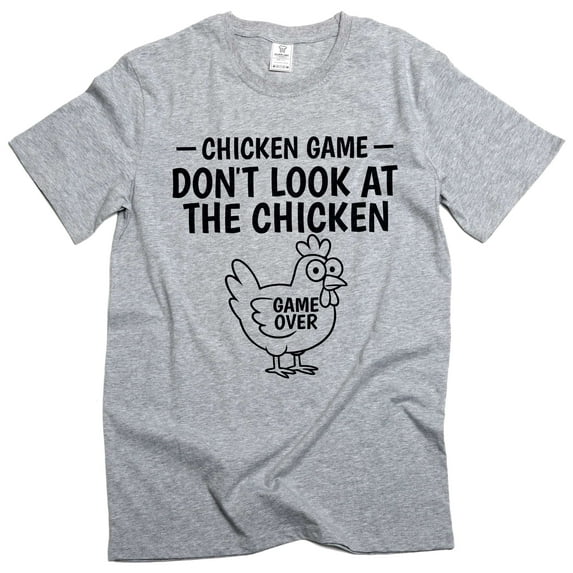 Men's Funny T-shirt Chicken Animal Shirt Humorous Joke T-Shirt Birthday Gift Ideas (4X-Large Grey)