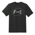 thumbnail image 1 of Men's Funny Tee F=mdv/dt Physics Science Kepler's Law Unisex Mens Graphic T Shirts Black,XL, 1 of 1