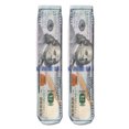 thumbnail image 1 of Men's Funny Unisex Novelty 3D Printed Middle Calf Socks Dollar Bill Money Patterned Middle Tube Socks Christmas Gift, 1 of 9