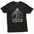thumbnail image 1 of Men's Funny Valentine's day horror inspired T-shirt Michael the silent type funny valentine gift (Small Black), 1 of 7
