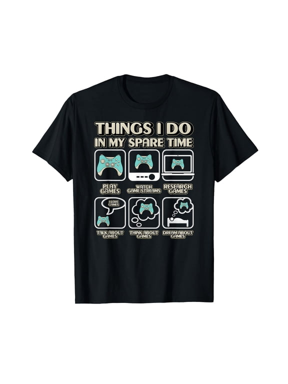 Men's Funny Video Gaming Hobby Graphic T-Shirt