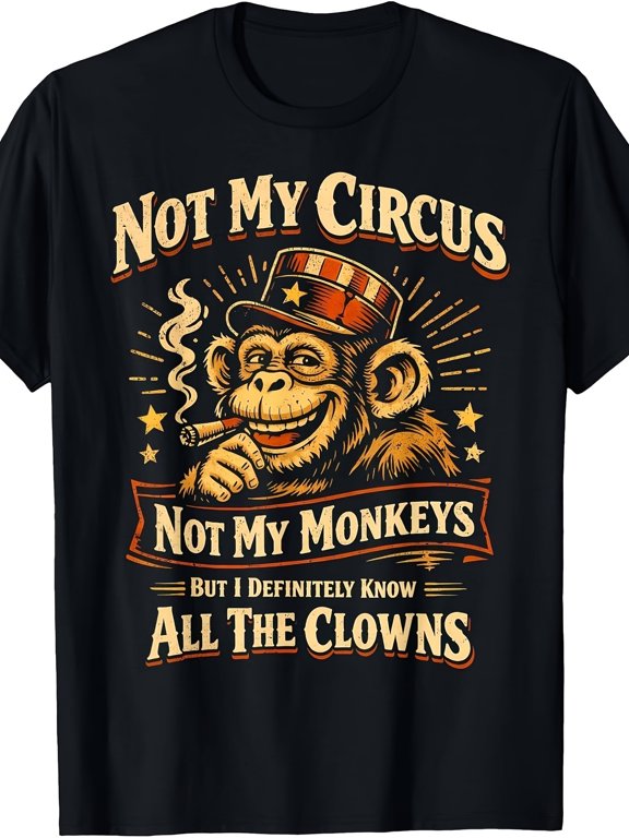 Men's Funny Vintage Monkey Graphic T-Shirt