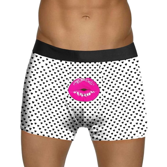 Men's Funny Wife Face Boxer Shorts Boxers Underwear Valentine's Day Sleep Short Loose Boxers Button White XXXL