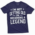 thumbnail image 1 of Men's Funny becoming legend getting old T-shirt Grandpa dad papa Birthday Father's day Gift Tee (4X-Large Navy Blue), 1 of 7