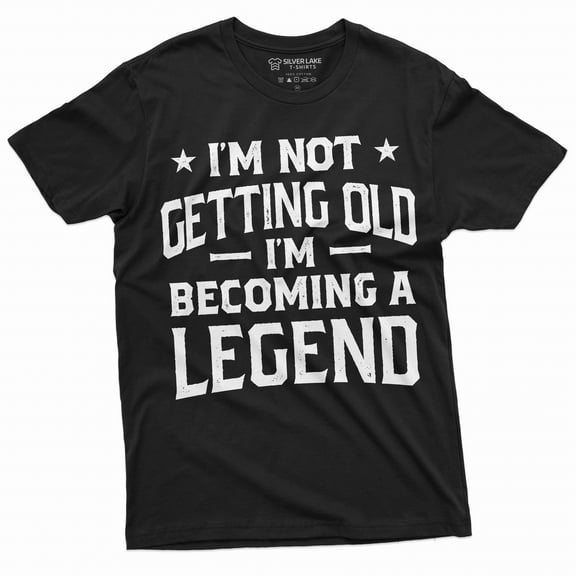 Men's Funny becoming legend getting old T-shirt Grandpa dad papa Birthday Father's day Gift Tee (X-Large Black)