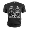 thumbnail image 1 of Men's Funny car guy T-shirt manual shift your daddy my daddy tee shirt garage tee (Small Black), 1 of 6