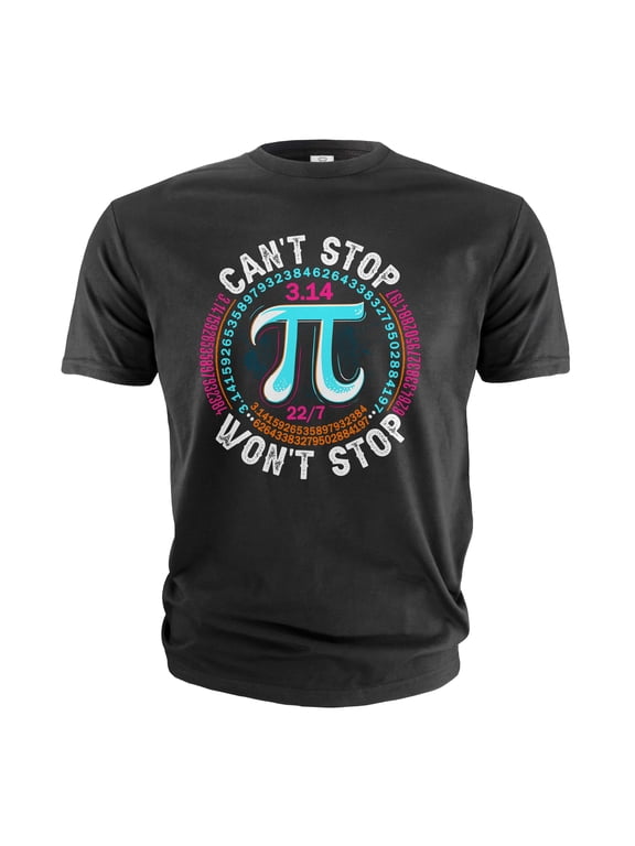 Men's Funny math T-shirt mathematical constant 3.14 Pi Tee shirt geeky science math tee shirt
