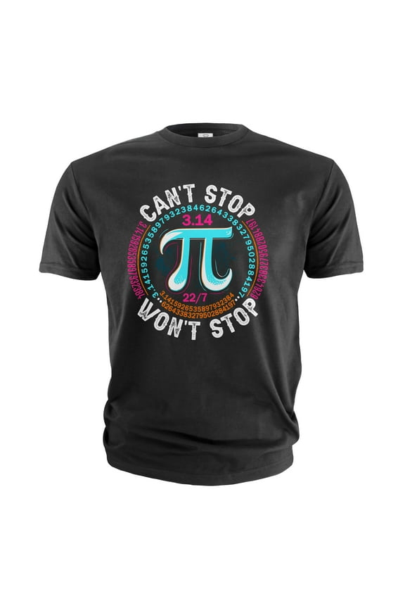 Men's Funny math T-shirt mathematical constant 3.14 Pi Tee shirt geeky science math tee shirt