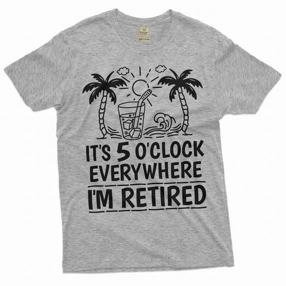 Men's Funny retirement T-shirt Grandpa Papa Dad retiree gift Christmas Father's day birthday gift (XX-Large Grey)