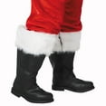 thumbnail image 1 of Morris Costumes - Men's Black Santa Boot with White Fur Cuff - Extra Large, 1 of 2