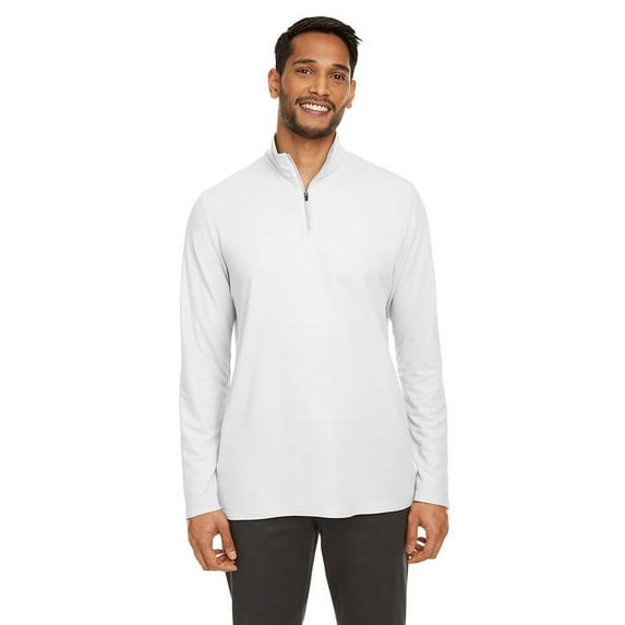 Men's Fusion ChromaSoft™ Pique Quarter-Zip - WHITE - 2XL