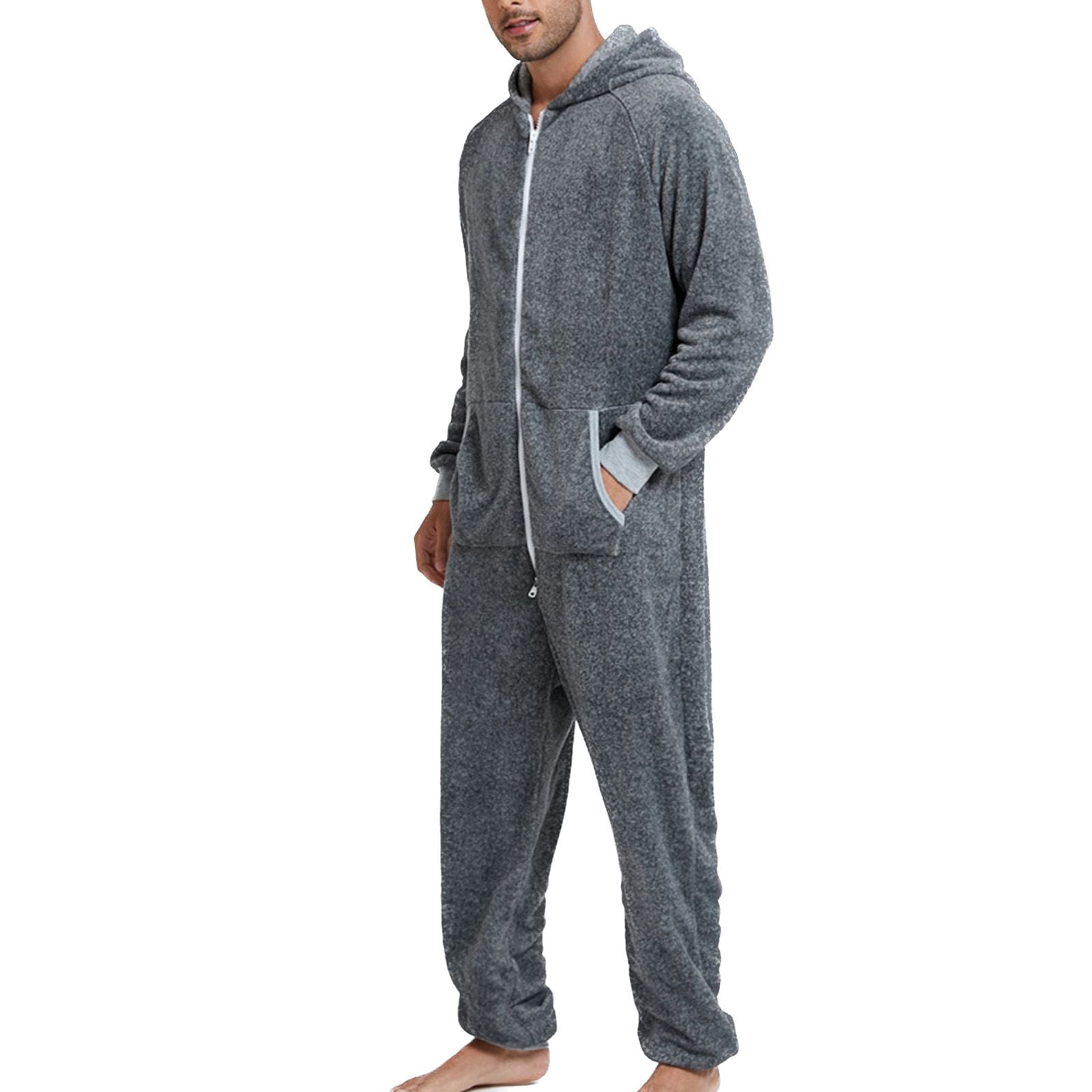 LANBAOSI Long Sleeve Pajama Set for Men Winter Soft Polar