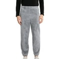 thumbnail image 1 of Men's Fuzzy Plush Flannel Pajama Pants, Fleece Fluffy Pj Pants for Men, Warm Winter Cozy Lounge Sleepwear Bottoms Size XL Gray, 1 of 8