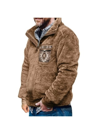 MAGCOMSEN Sherpa Pullover Mens Fleece Jacket Sweaters for Men Fleece  Pullover Sherpa Hoodie Mens Sherpa Jacket Fuzzy Jacket for Men at   Men's Clothing store