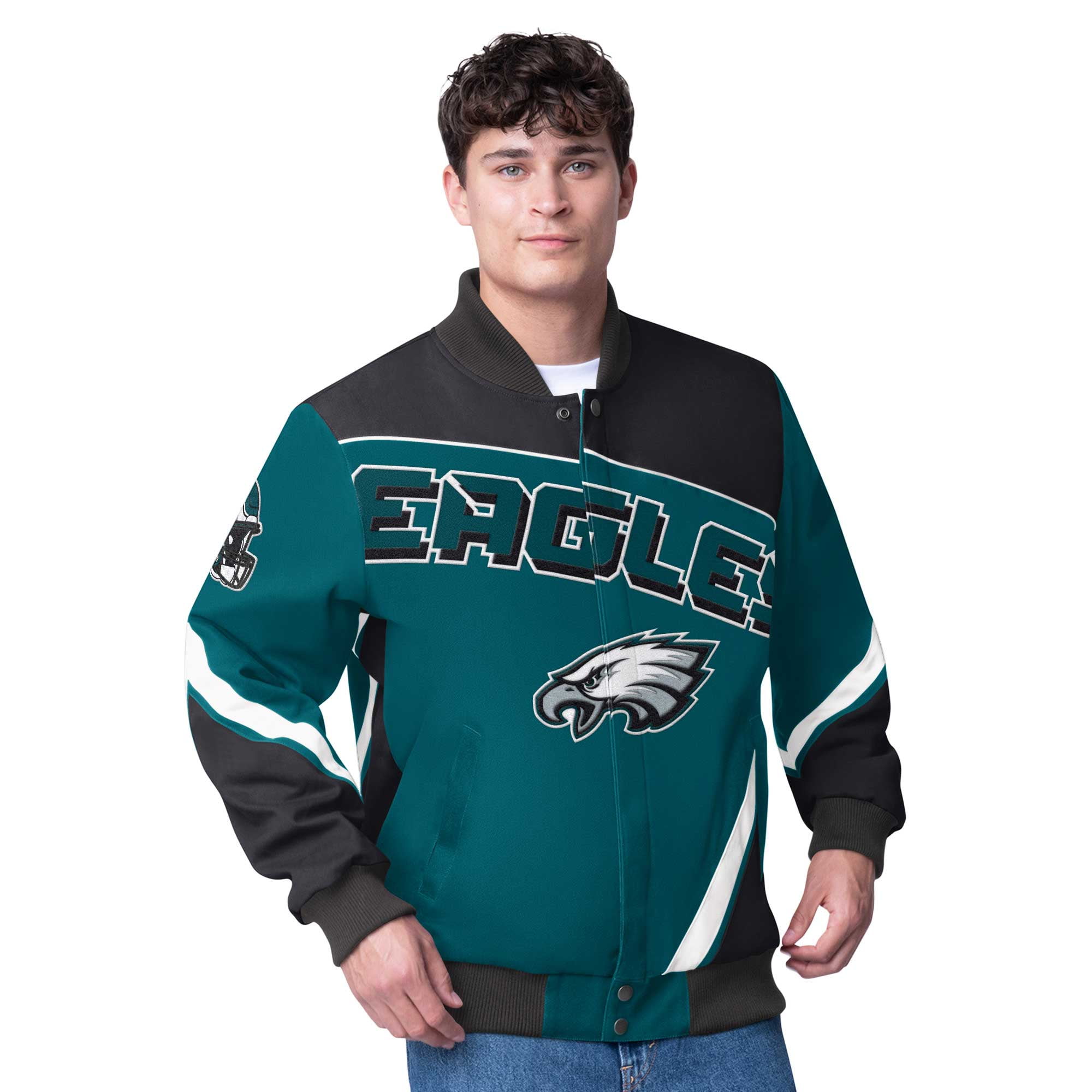 デッドストック PHILADELPHIA EAGLES ジャケット L〜3XL Men's G-III Extreme Green Philadelphia Eagles Maximum Racing Full