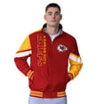 thumbnail image 1 of Men's G-III Extreme Red/Heather Gray Kansas City Chiefs Strong Arm Reversible Full-Zip Jacket, 1 of 4