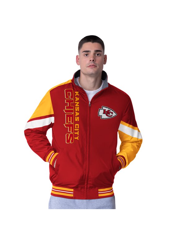 Men's G-III Extreme Red/Heather Gray Kansas City Chiefs Strong Arm Reversible Full-Zip Jacket