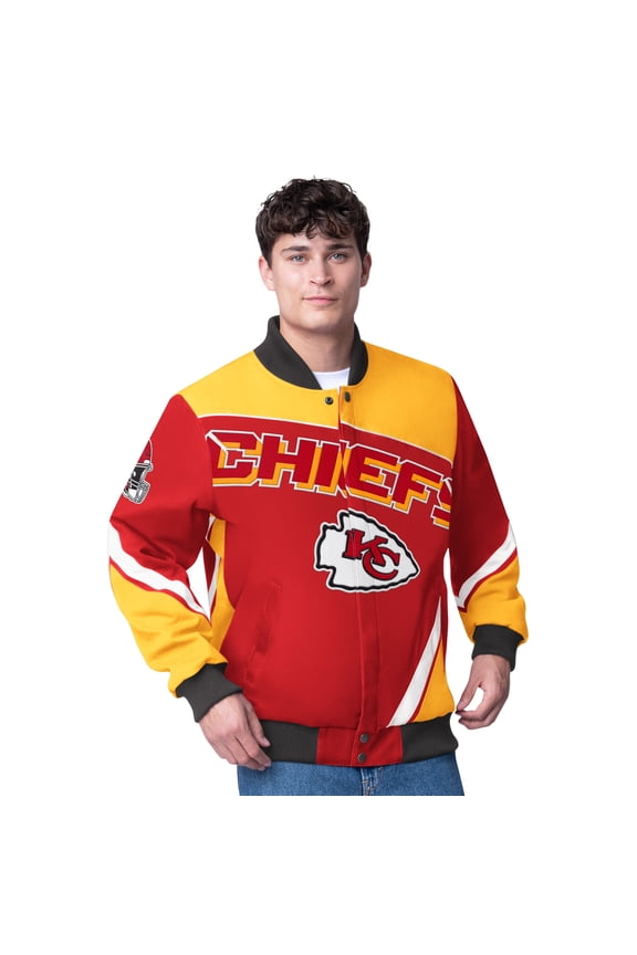 Men's G-III Extreme Red Kansas City Chiefs Maximum Racing Full-Snap Jacket