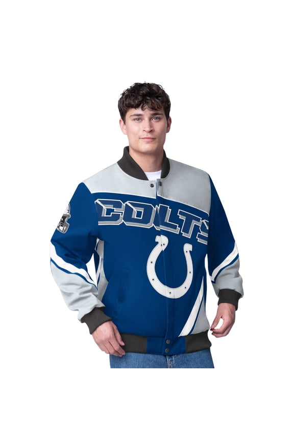 Men's G-III Extreme  Royal Indianapolis Colts Maximum Racing Full-Snap Jacket