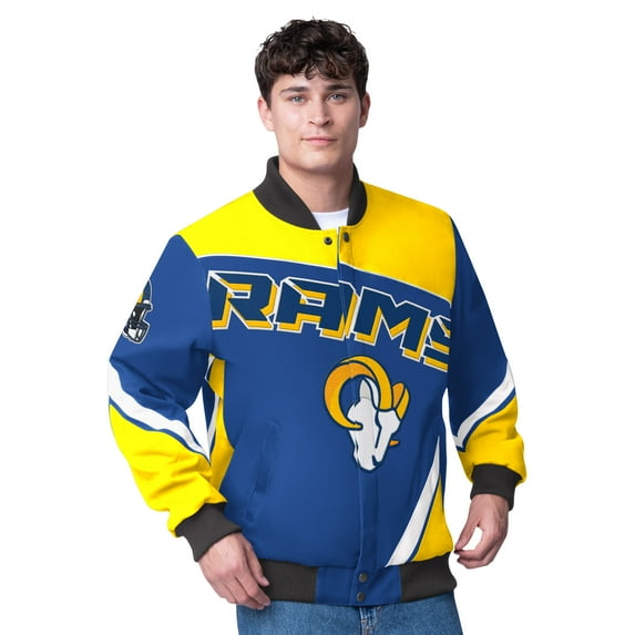 Men's G-III Extreme Royal Los Angeles Rams Maximum Racing Full-Snap Jacket