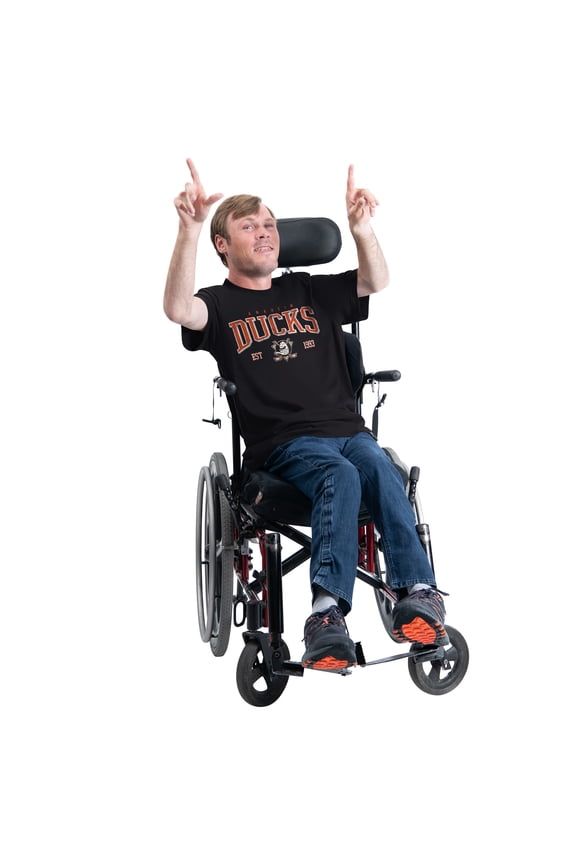 Men's G-III Sports by Carl Banks Black Anaheim Ducks Adaptive Classic Team Graphic T-Shirt