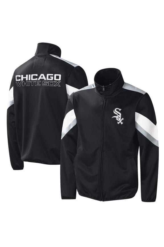 Men's G-III Sports by Carl Banks Black Chicago White Sox Earned Run Full-Zip Jacket