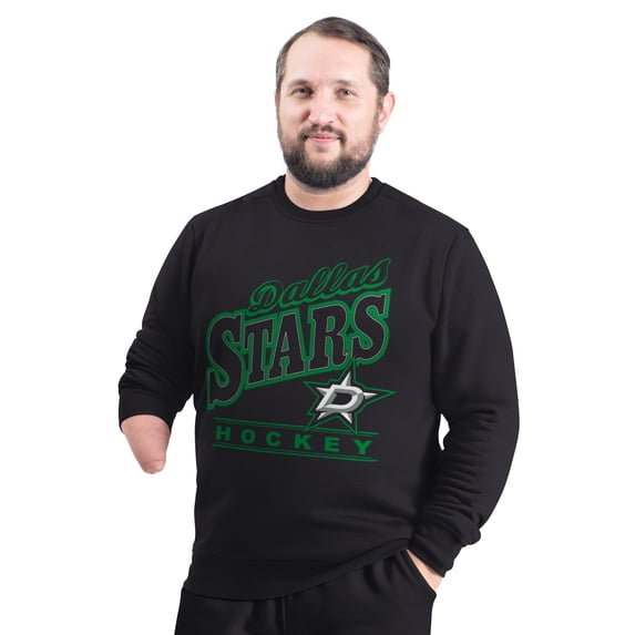 Men's G-III Sports by Carl Banks Black Dallas Stars Adaptive Headliner Fleece Sweatshirt