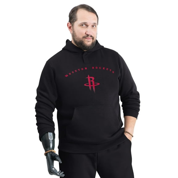 Men's G-III Sports by Carl Banks Black Houston Rockets Adaptive Team Arc Fleece Hoodie