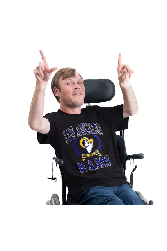 Men's G-III Sports by Carl Banks Black Los Angeles Rams Team Laurel Adaptive T-Shirt