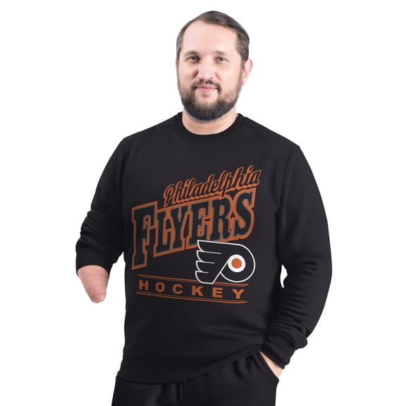 Men's G-III Sports by Carl Banks Black Philadelphia Flyers Adaptive Headliner Fleece Sweatshirt