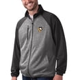 thumbnail image 1 of Men's G-III Sports by Carl Banks Black Pittsburgh Penguins Runners-Raglan Full-Zip Track Jacket, 1 of 2