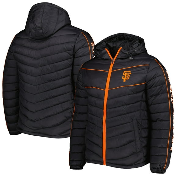 Men's G-III Sports by Carl Banks Black San Francisco Giants Splitter Soft Down Touch Full-Zip Hoodie Jacket