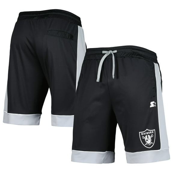 Men's G-III Sports by Carl Banks Black/Silver Las Vegas Raiders Fan Favorite Fashion Shorts