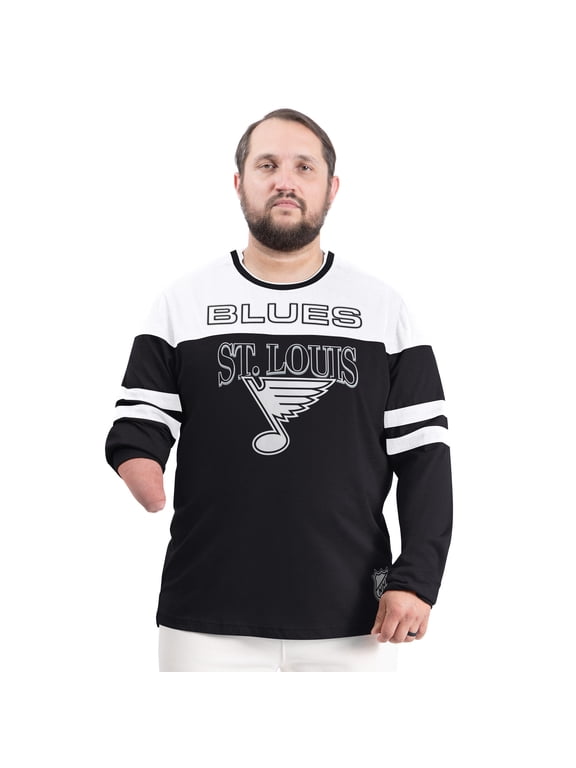 Men's G-III Sports by Carl Banks Black St. Louis Blues Adaptive Wear Outlast Durene Long-Sleeve T-Shirt