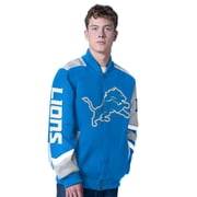 Men's G-III Sports by Carl Banks Blue Detroit Lions Prime Time Full-Snap Racing Jacket