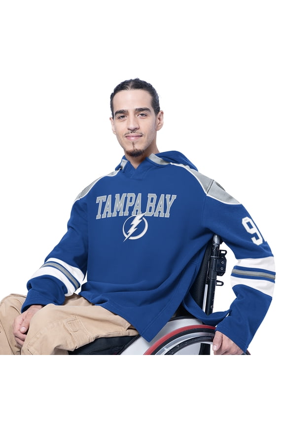 Men's G-III Sports by Carl Banks Blue Tampa Bay Lightning Adaptive Wear Lord Stanley Hooded Long Sleeve Sweatshirt