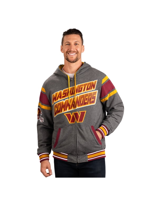 Men's G-III Sports by Carl Banks Burgundy/Gray Washington Commanders Extreme Full Back Reversible Hoodie Full-Zip Jacket