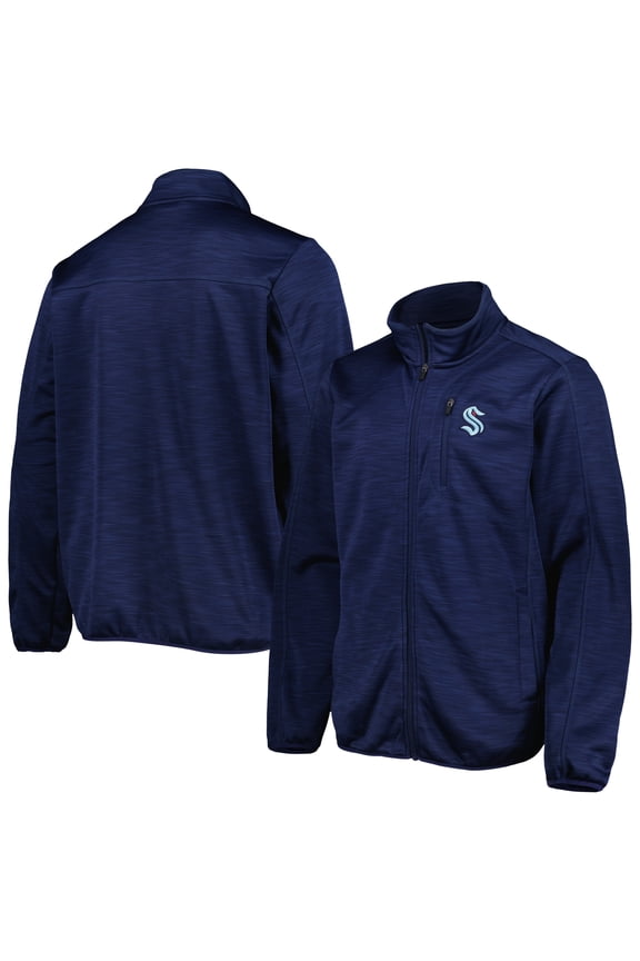 Men's G-III Sports by Carl Banks Deep Sea Blue Seattle Kraken Closer Transitional Full-Zip Jacket