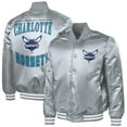 thumbnail image 1 of Men's G-III Sports by Carl Banks Gray Charlotte Hornets Adaptive Bold Logo Satin Varsity Jacket, 1 of 5