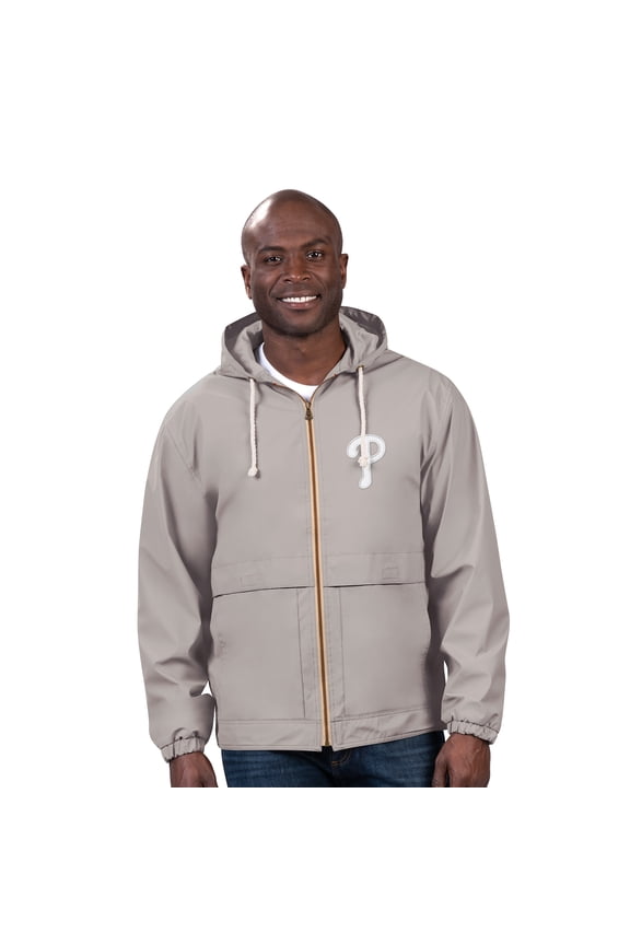 Men's G-III Sports by Carl Banks  Gray Philadelphia Phillies Full-Zip Rain Jacket