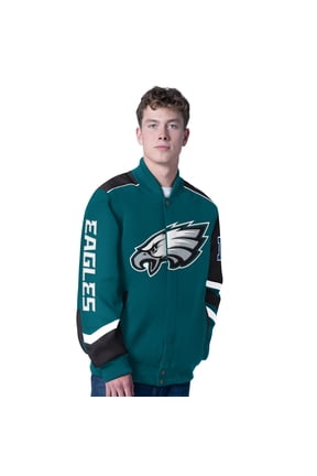 Men's G-III Sports by Carl Banks Midnight Green Philadelphia Eagles Prime Time Full-Zip Racing Jacket