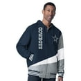 thumbnail image 1 of Men's G-III Sports by Carl Banks Navy/Charcoal Dallas Cowboys Dual Threat Reversable Full-Zip Hooded Jacket, 1 of 2