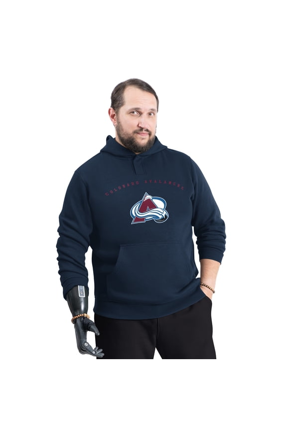 Men's G-III Sports by Carl Banks Navy Colorado Avalanche Adaptive Classic Team Arc Fleece Hoodie