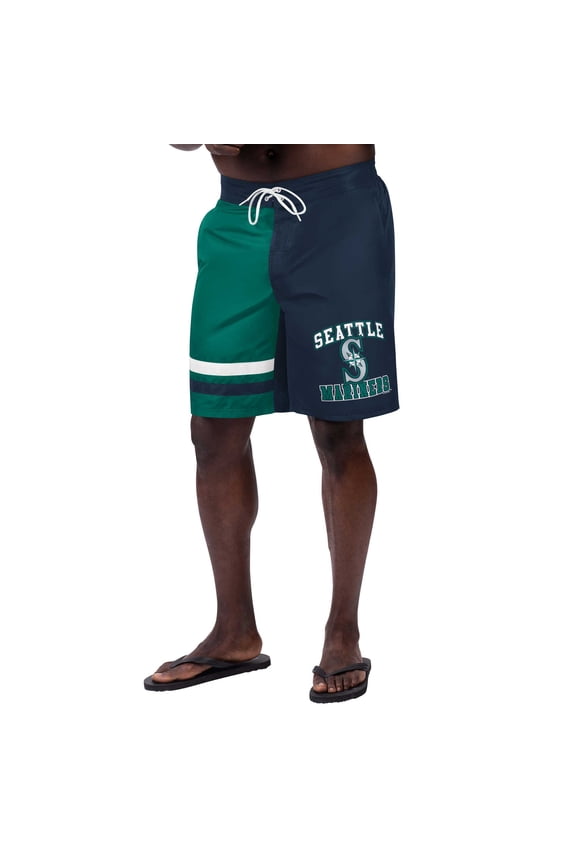 Men's G-III Sports by Carl Banks Navy Seattle Mariners Anchor Swim Trunks